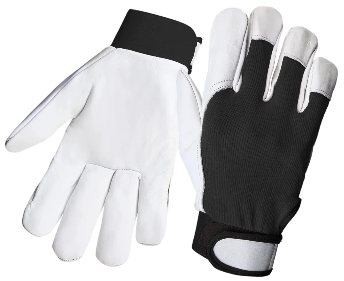 JLE305-9/L Перчатки кожаные JETA Safety Winter Mechanic цвет черный/белый размер L