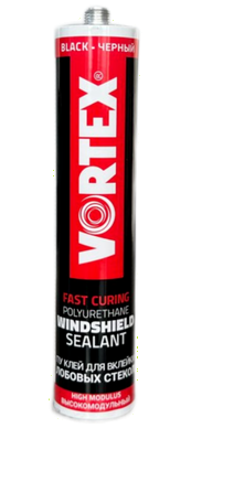 Клей-герметик Vortex Fast PU для автостекол Black 310мл
