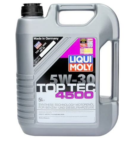 Liqui Moly 3729 масло моторное Top Tec 4500 5w30 HC-синтетическое 5л (специально для Ford и японских дизелей с сажевым фильтром)