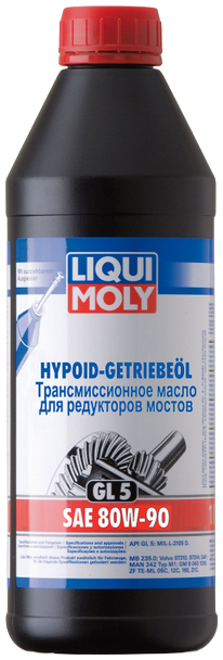 Liqui Moly 3924 масло трансмиссионное Hypoid-Getriebeoil 80W90 GL-5 минеральное 1л