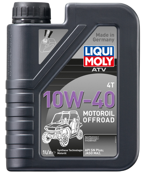 Liqui Moly 7540 масло моторное ATV 4T Motoroil OffRoad 10w40 SN Plus MA2 для квадроциклов HC-синтетическое 1л