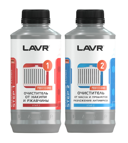 Ln1110 LAVR Набор полная очистка системы охлаждения (2 этапа) для коммерческого транспорта, 1л