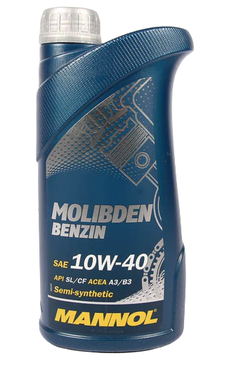 MANNOL 1120 масло моторное MOLIBDEN BENZINE SAE 10W40 SL/CF полусинтетическое 1л