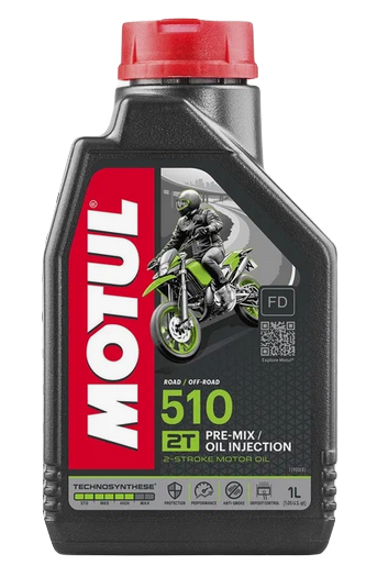 MOTUL 104028 масло моторное 510 2Т полусинтетическое для 2Т мототехники 1л