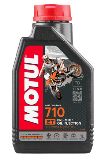 MOTUL 104034 масло моторное 710 2Т (для 2Т мототехники) синтетическое 1л