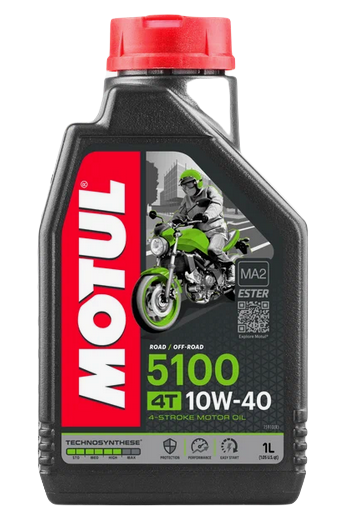 MOTUL 104066 масло моторное 5100 4Т (MA2) 10W40 полусинтетическое для 4Т мотоциклов 1л