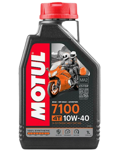 MOTUL 104091 масло моторное 7100 4Т(MA2) 10W40 синтетическое для 4Т мотоциклов 1л