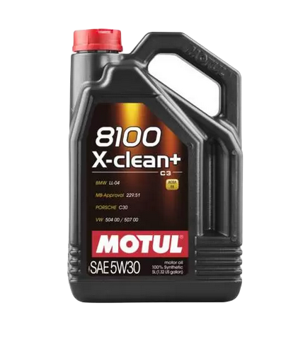 MOTUL 106377 масло моторное 8100 X-CLEAN+ 5w30 C3 синтетическое 5л