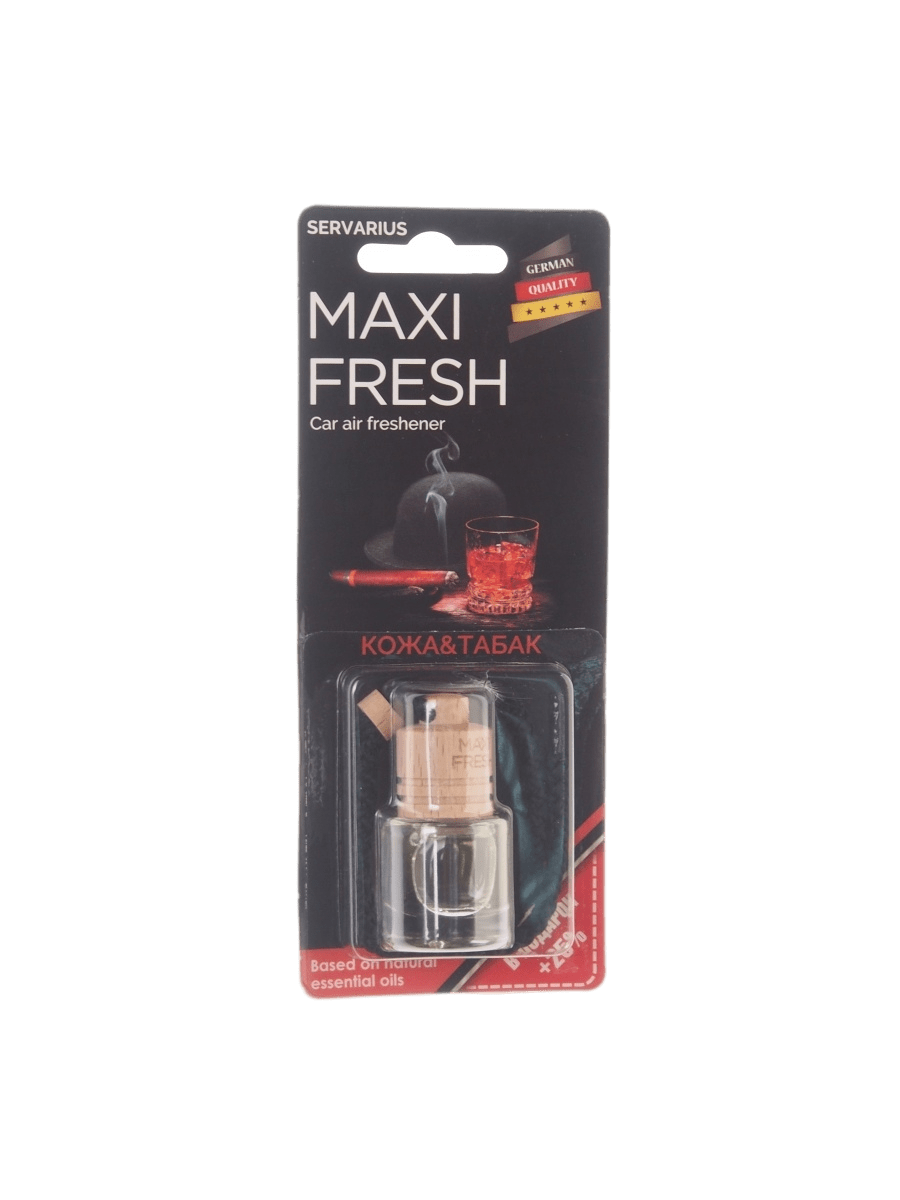 Освежитель воздуха HMF-41 MAXI FRESH (кожа и табак) жидкостный подвесной 5мл (HMF-41)