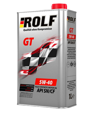 ROLF 322234 масло моторное GT SAE 5W40 API SN/CF синтетическое 1л (пластик)