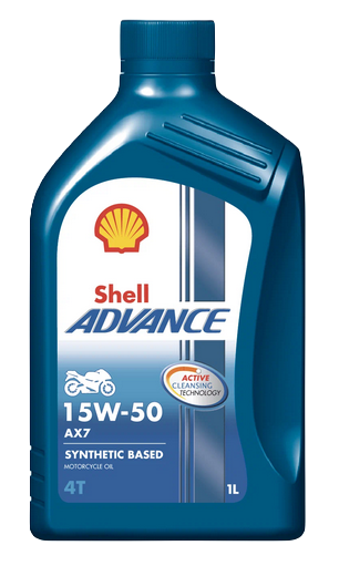 SHELL масло моторное Advance 4T AX7 15W-50 (SM/MA2) 1л