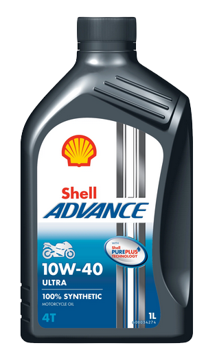 SHELL масло моторное Advance 4T Ultra 10W-40 (SN/MA2) 1л