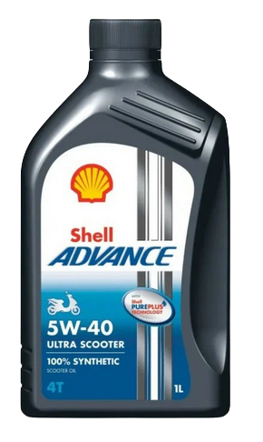 SHELL масло моторное Advance 4T Ultra Scooter 5W-40 (SN/MB) 1л