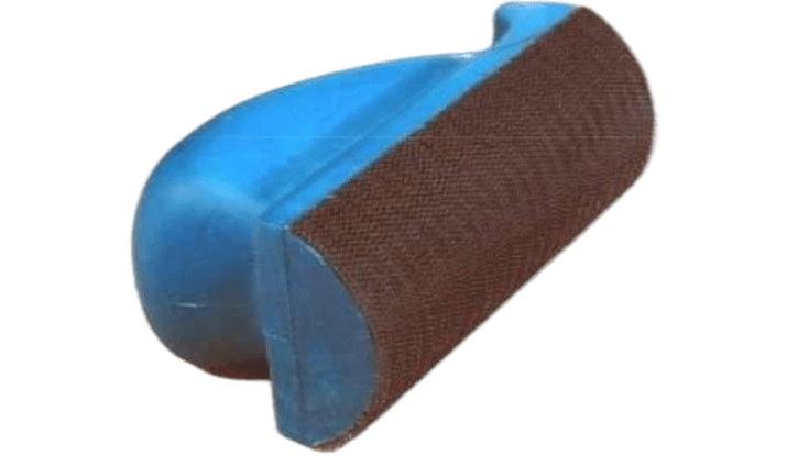 Шлифблок 70-120мм полукруглый, мягкий, на липучке, синий