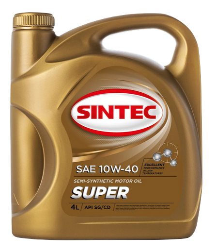 SINTEC 801894 масло моторное SUPER SAE 10W40 API SG/CD 4л