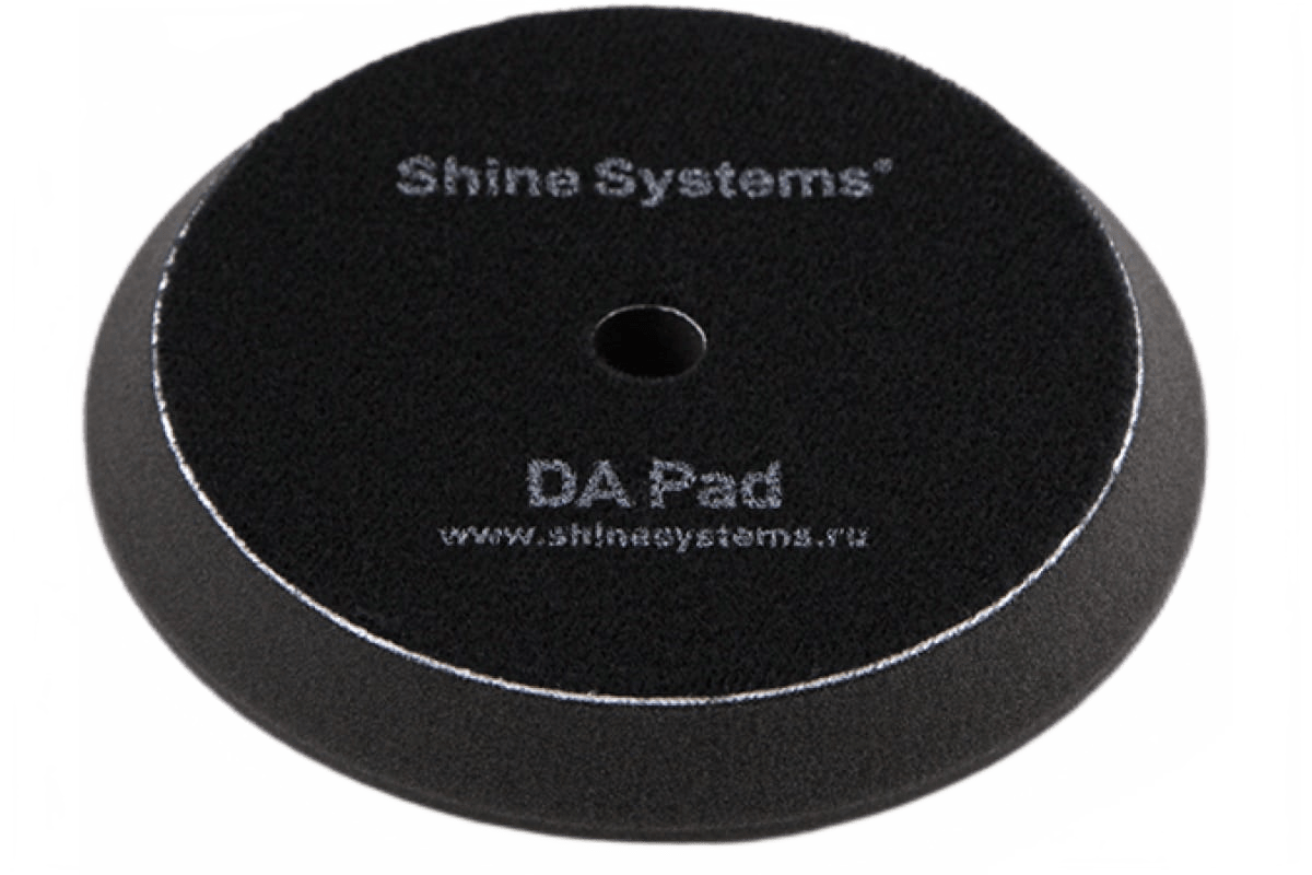 SS557 Shine Systems DA Foam Pad Black - полировальный круг ультрамягкий черный, 130 мм