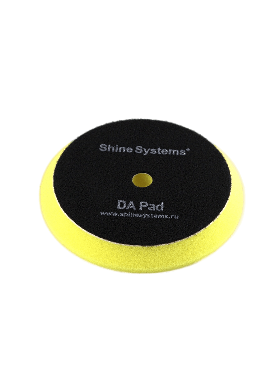 SS563 Shine Systems DA Foam Pad Yellow - полировальный круг антиголограммный желтый, 75 мм