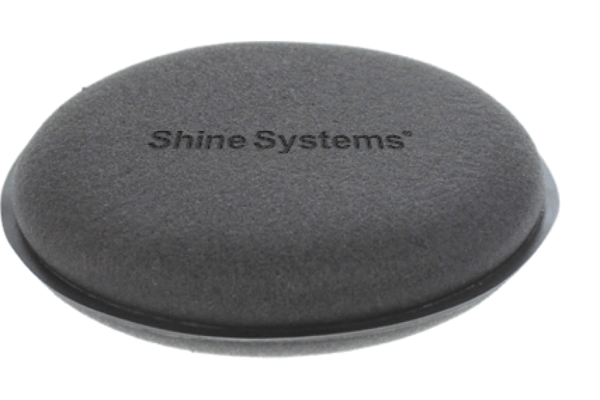 SS818 Shine Systems Wax Pad - аппликатор черный поролоновый круглый 10*2 см