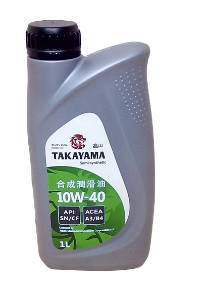 TAKAYAMA 605524 масло моторное SAE 10W40 API SN/CF синтетическое 1л (пластик)